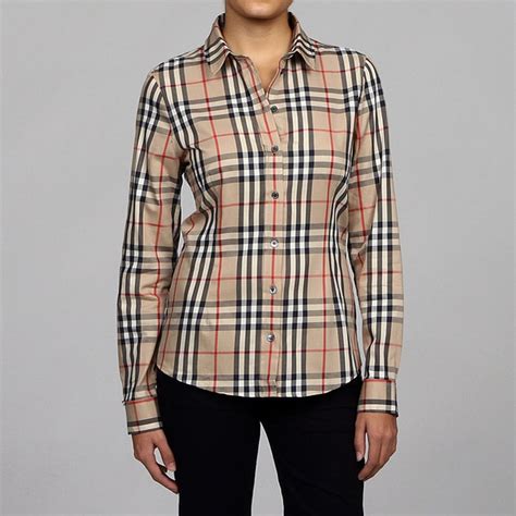 burberry polo shirt women's|Burberry plaid women's shirt.